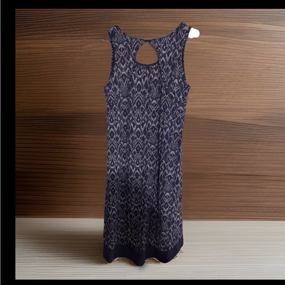 Pretty patterned Blue High-Low Dress - Picture 2 of 2